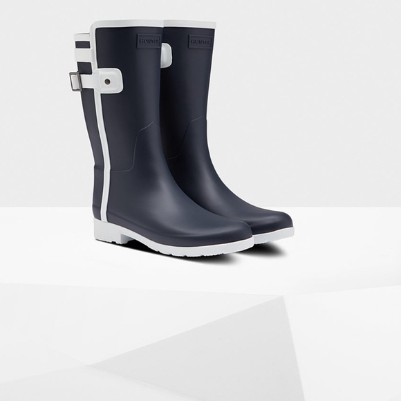 HUNTER REFINED SLIM FIT MID CALF BOOTS SIZE 6 - Picture 1 of 11